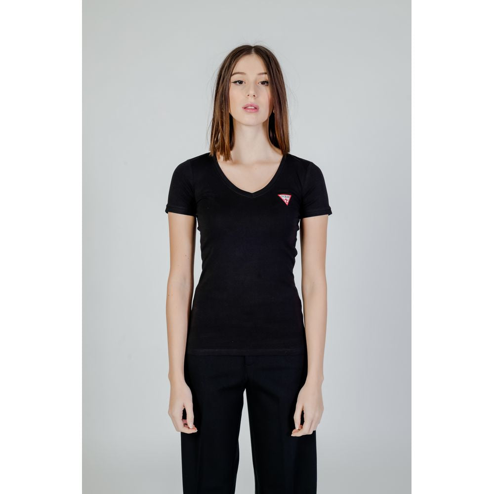 Tricou Guess negru din bumbac