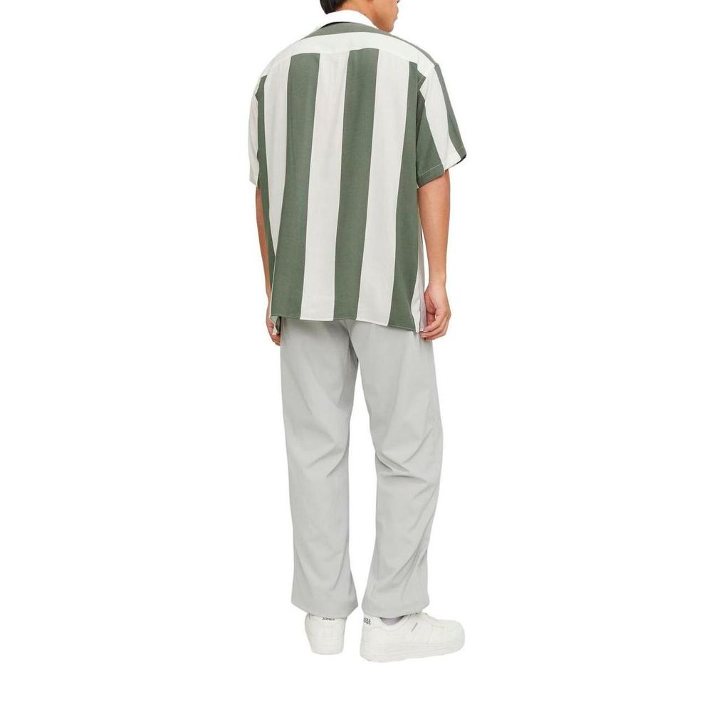 Tricou Jack Jones Green Viscose Shorts cu mânecă scurtă