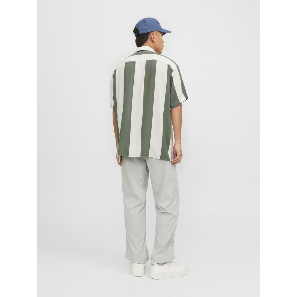 Tricou Jack Jones Green Viscose Shorts cu mânecă scurtă