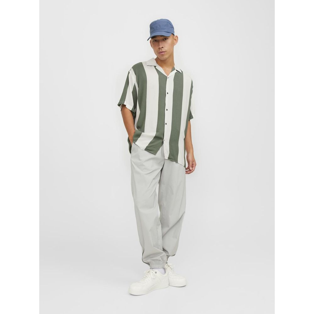 Tricou Jack Jones Green Viscose Shorts cu mânecă scurtă