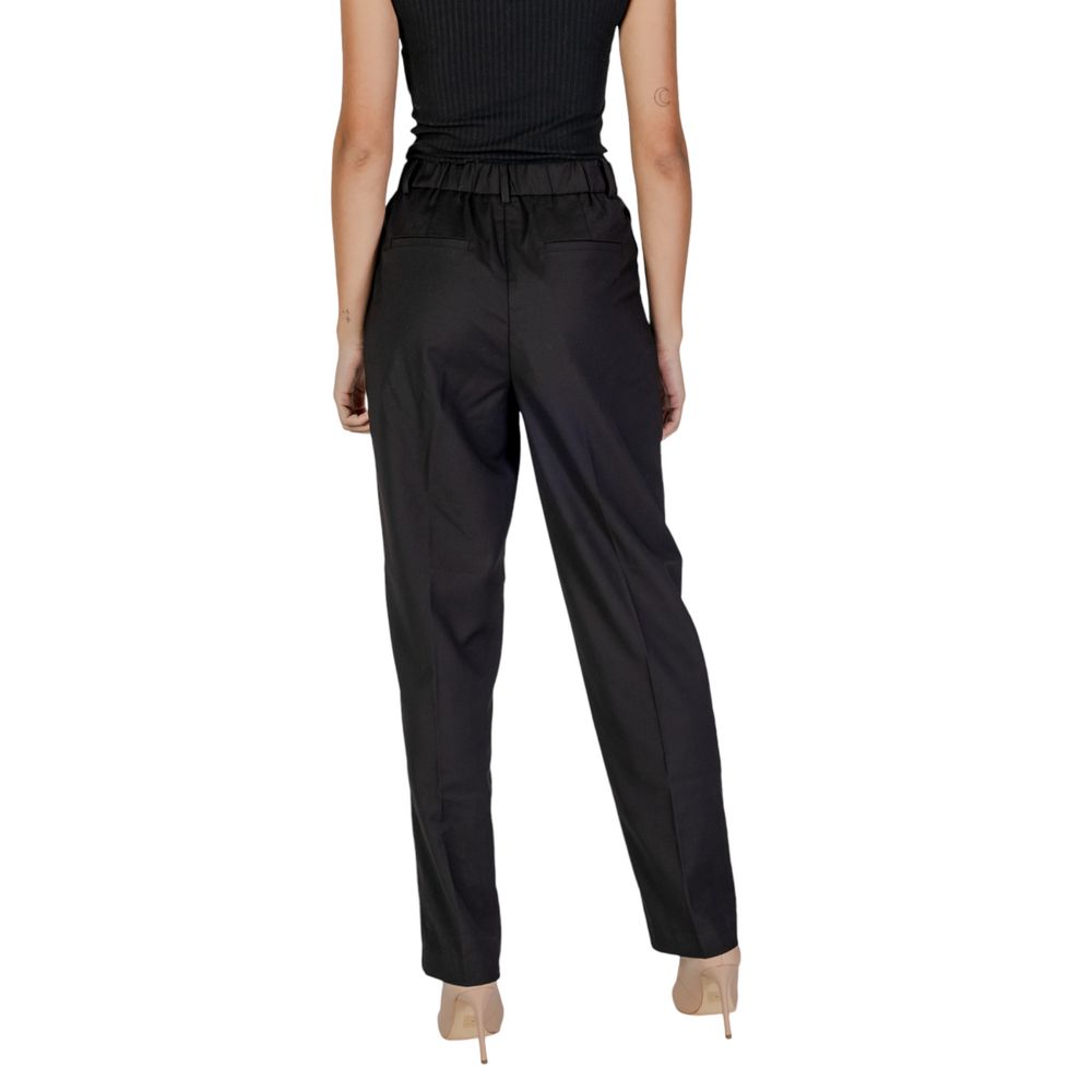 Pantaloni negri din poliester Vila Clothes