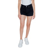 Pantaloni scurți negri din bumbac Vero Moda