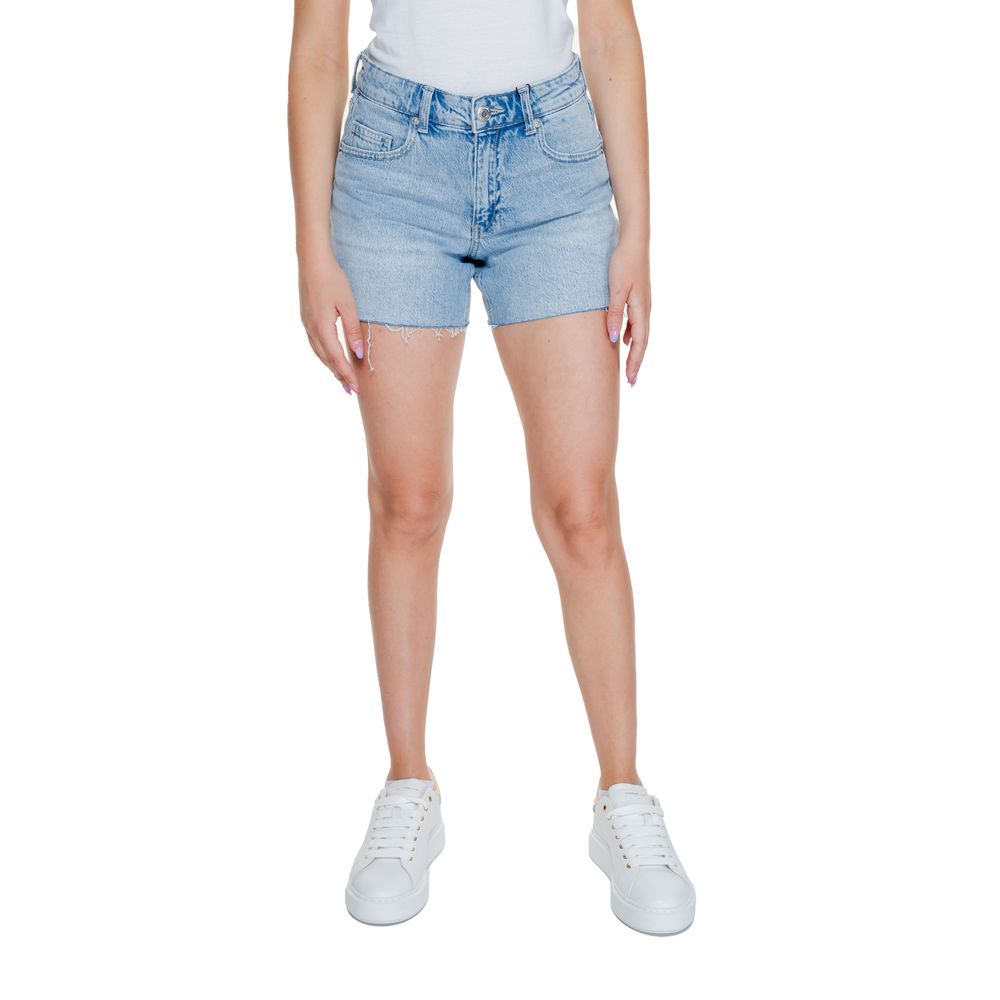 Pantaloni scurți din bumbac albastru deschis Vero Moda