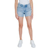 Pantaloni scurți din bumbac albastru deschis Vero Moda