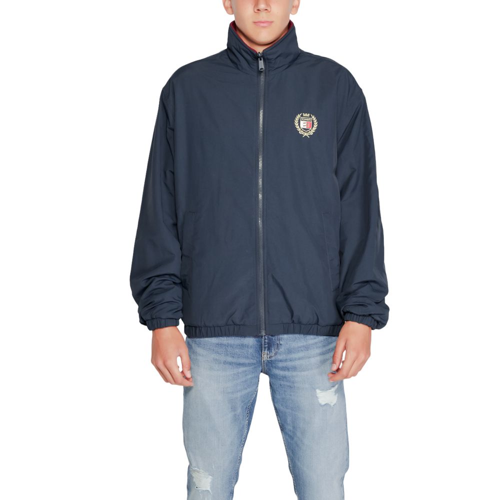 Jachete și palton Tommy Hilfiger Jeans albastre din poliester reciclat