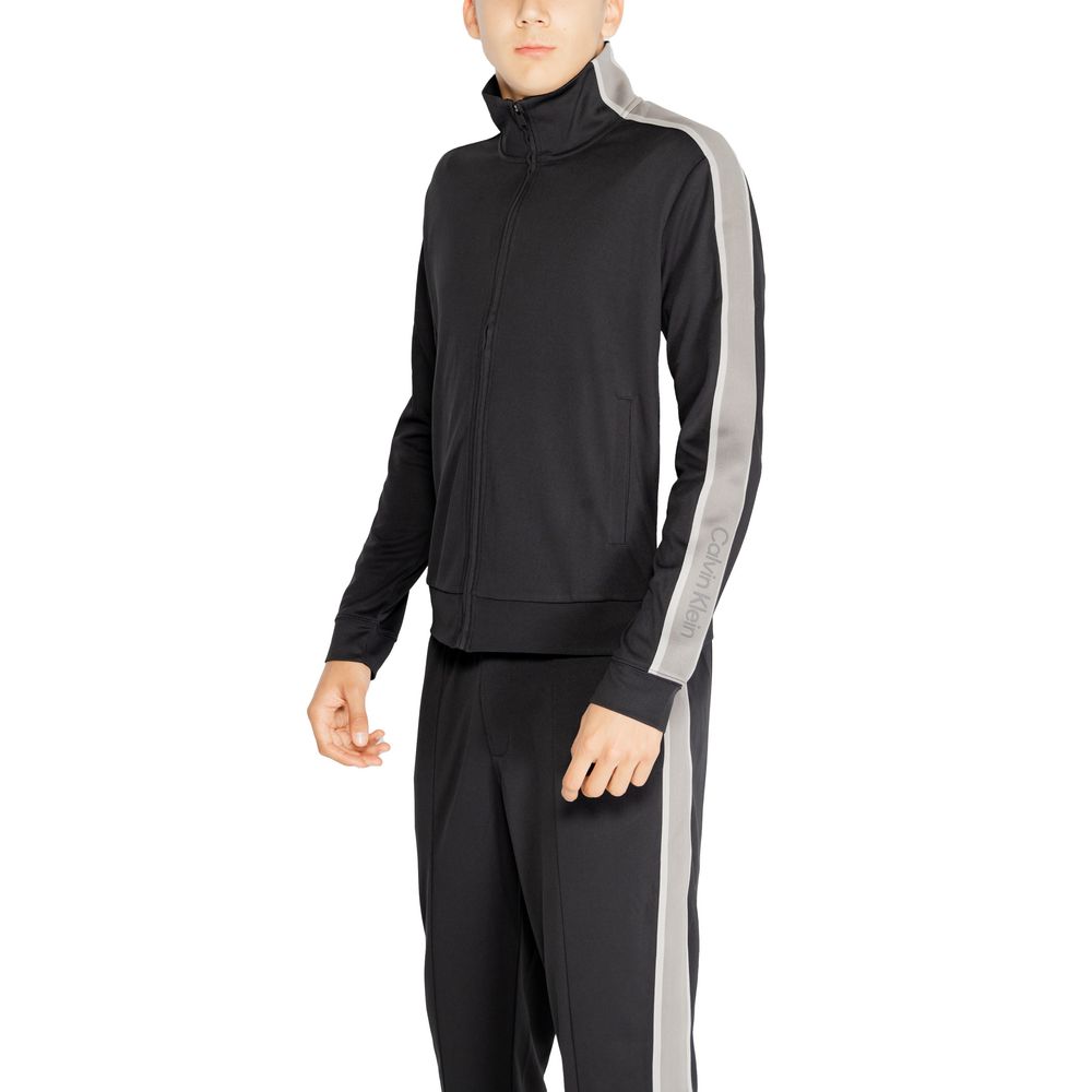 Hanorac Calvin Klein Sport negru din poliester reciclat