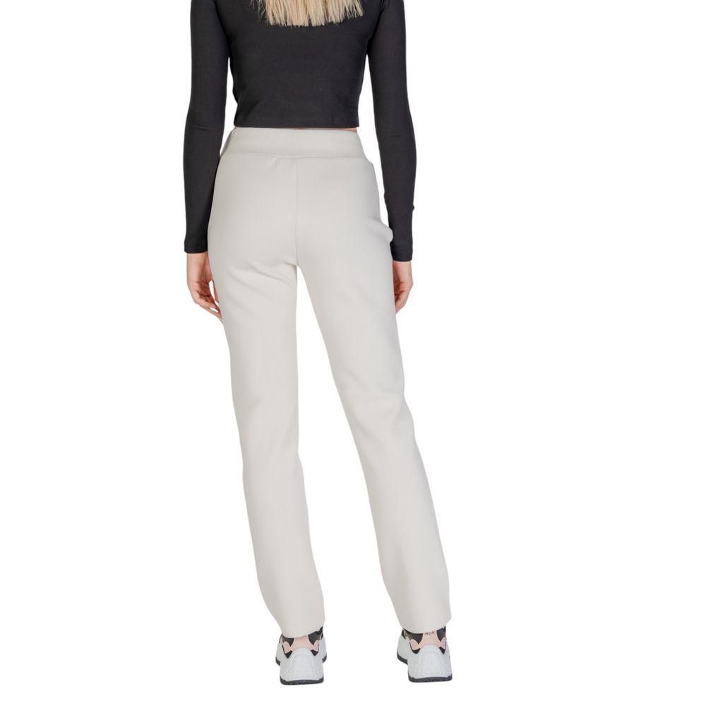 Pantaloni sport Guess Active din bumbac crem