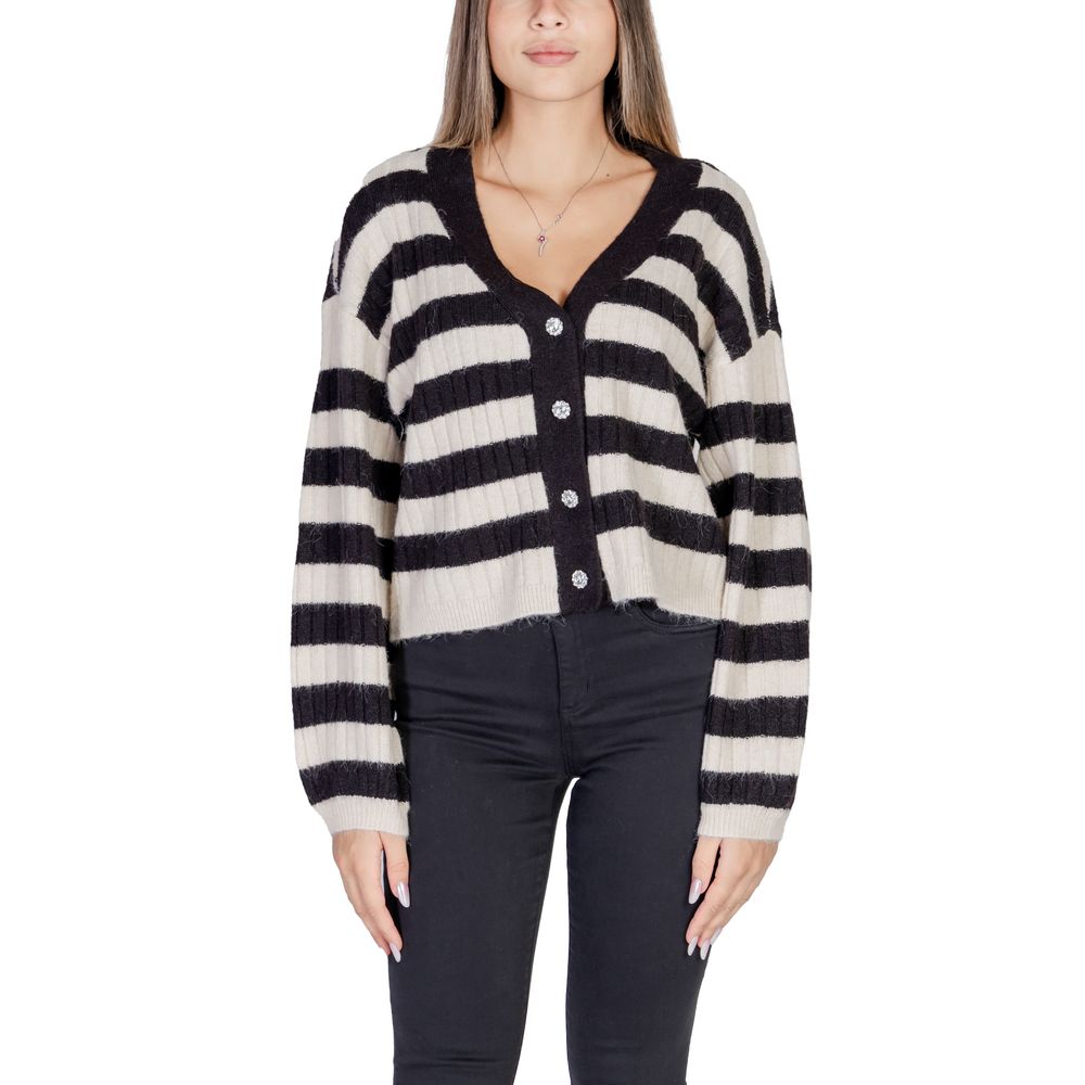 Cardigan bej din poliester Vero Moda