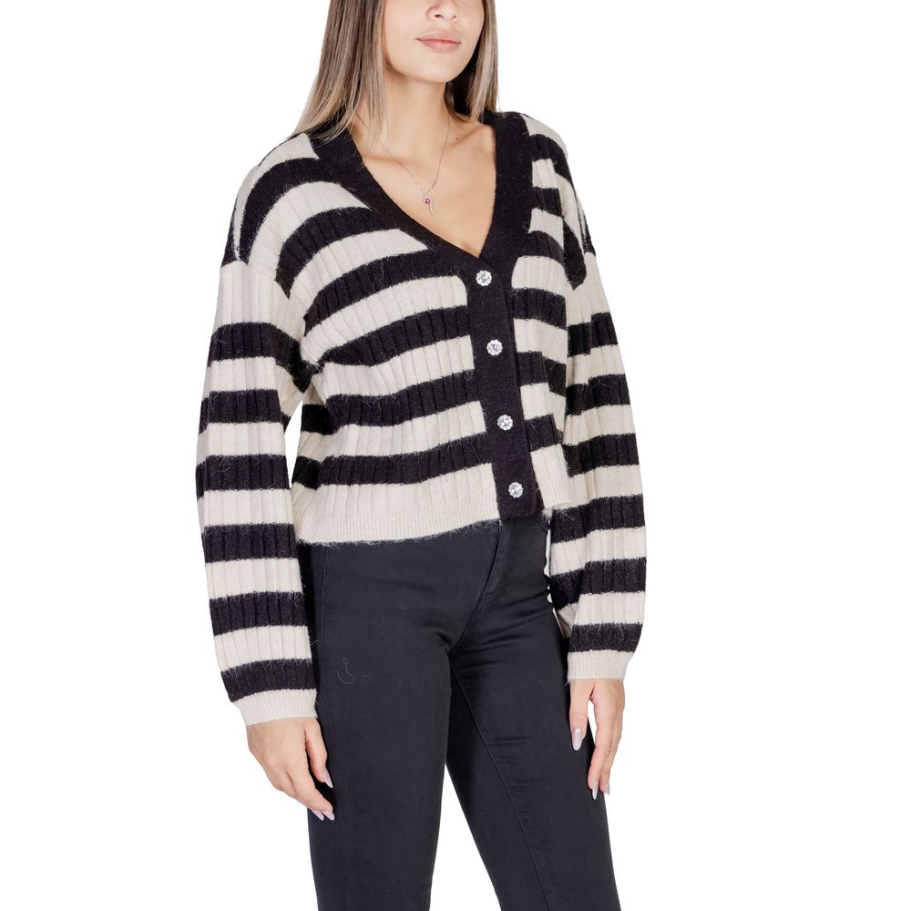Cardigan bej din poliester Vero Moda