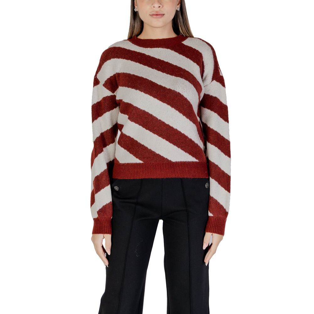 Pulover Vero Moda Bordeaux din poliester reciclat