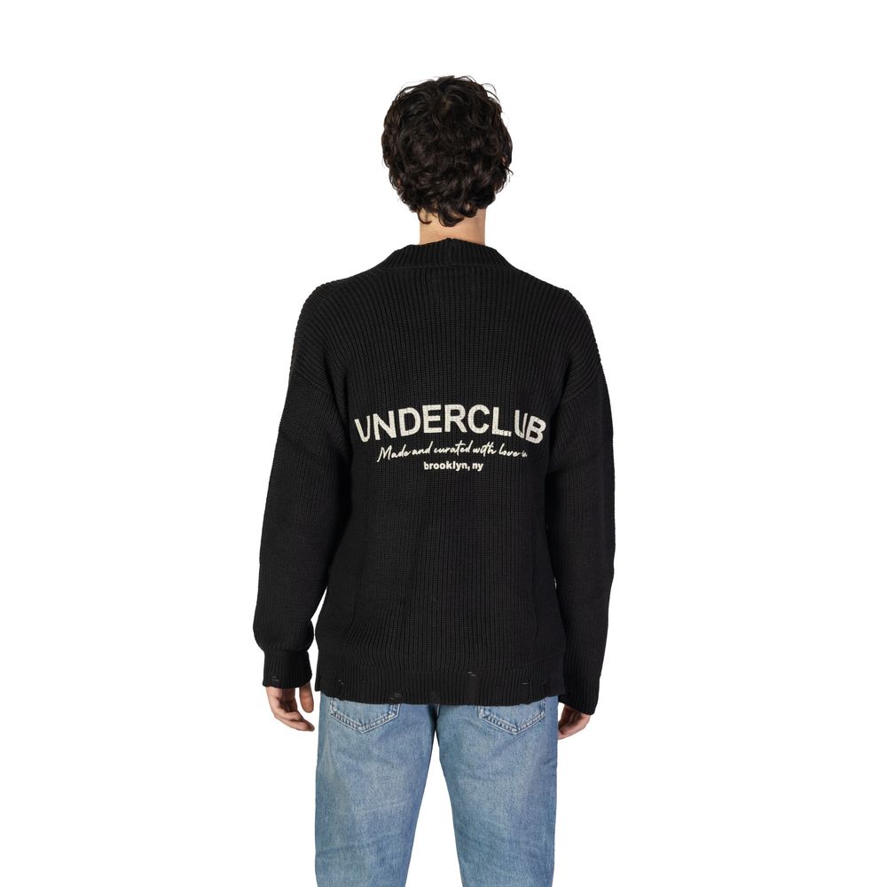 Cardigan negru din bumbac Underclub