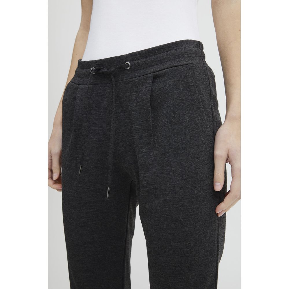 Pantaloni ICHI gri din poliester