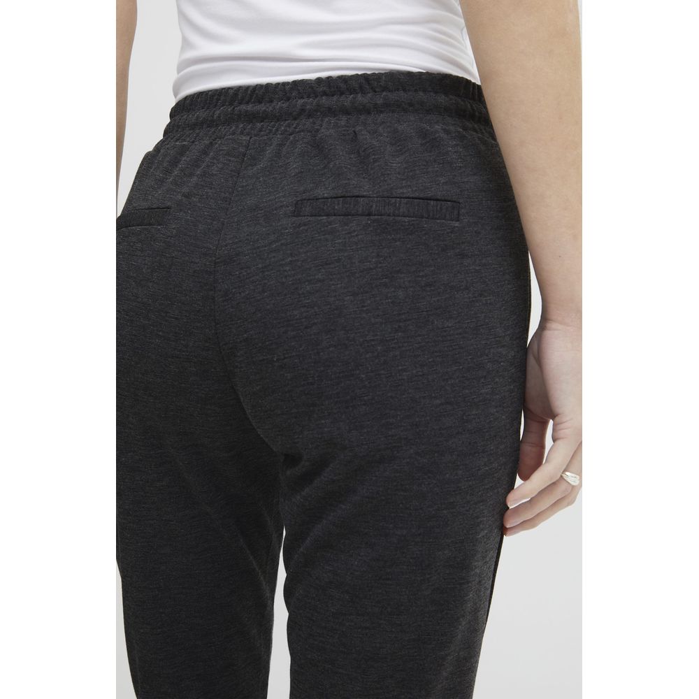 Pantaloni ICHI gri din poliester