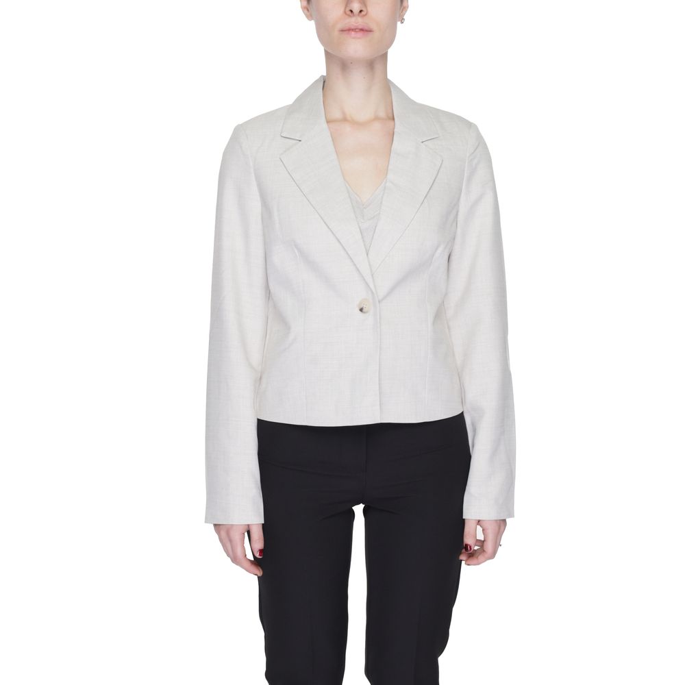 Sacou Vero Moda gri din poliester