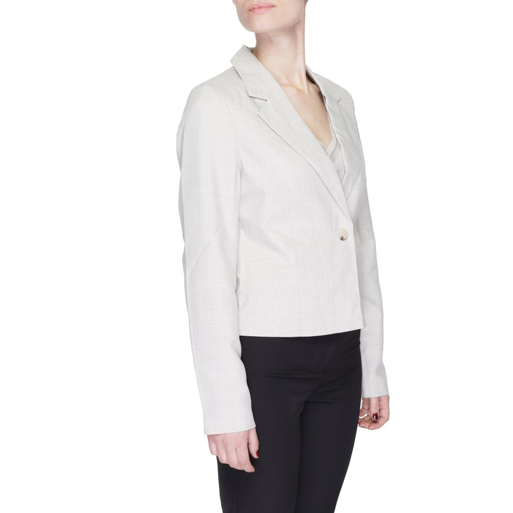 Sacou Vero Moda gri din poliester