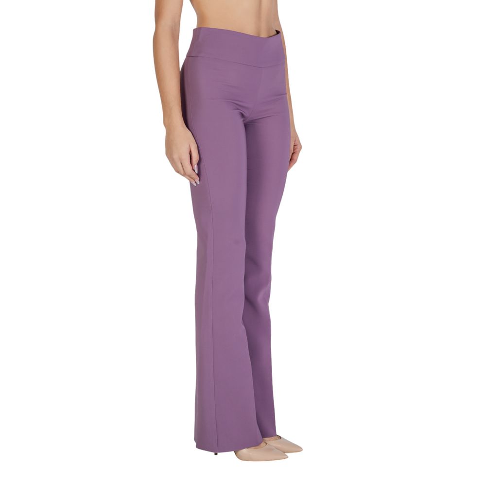 Pantaloni din poliester violet Sandro Ferrone