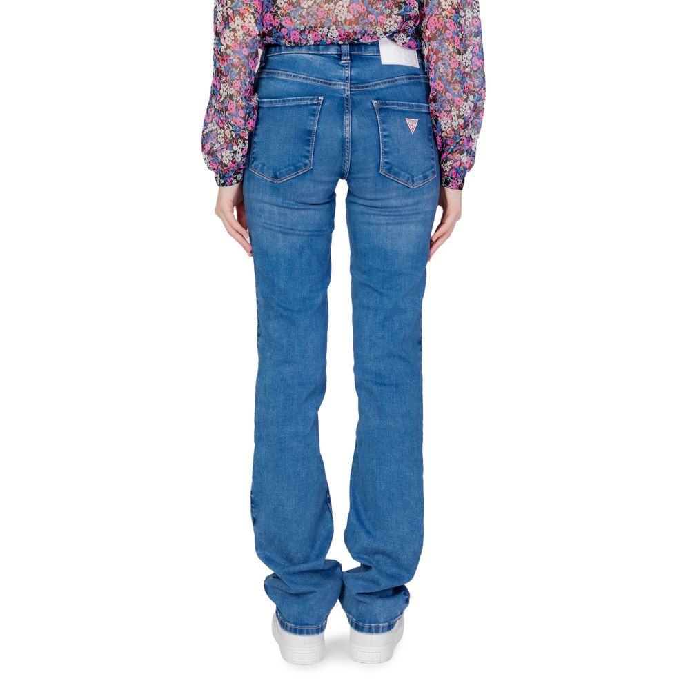 Blugi Guess Mom din bumbac organic albastru deschis