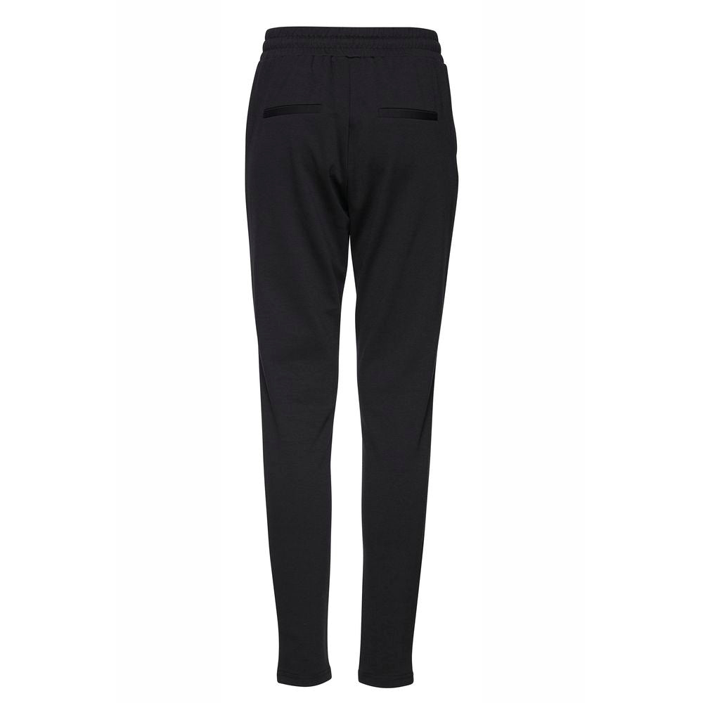 Pantaloni ICHI negri din poliester