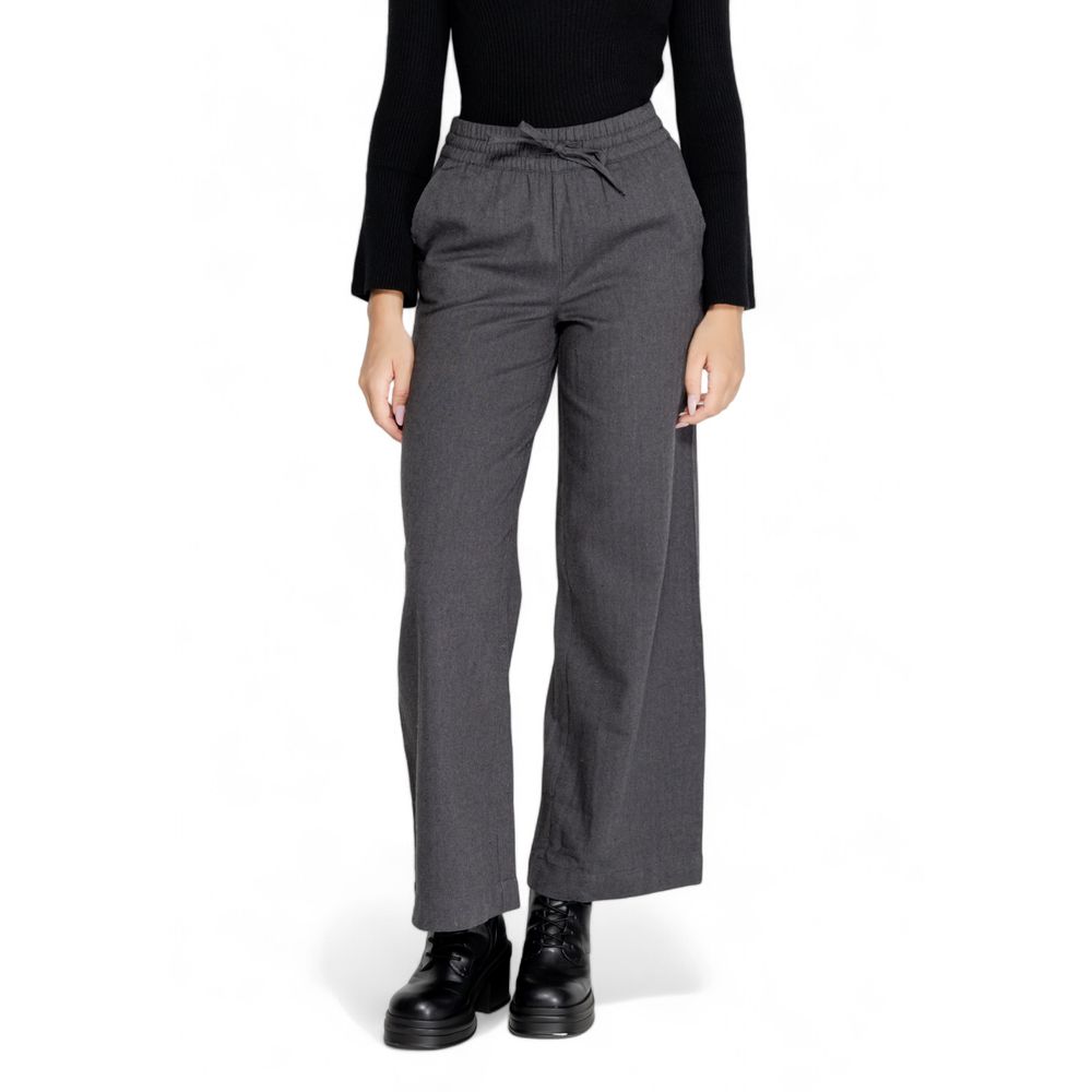Jacqueline De Yong Gray Cotton Pant