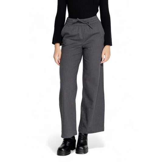 Jacqueline De Yong Gray Cotton Pant