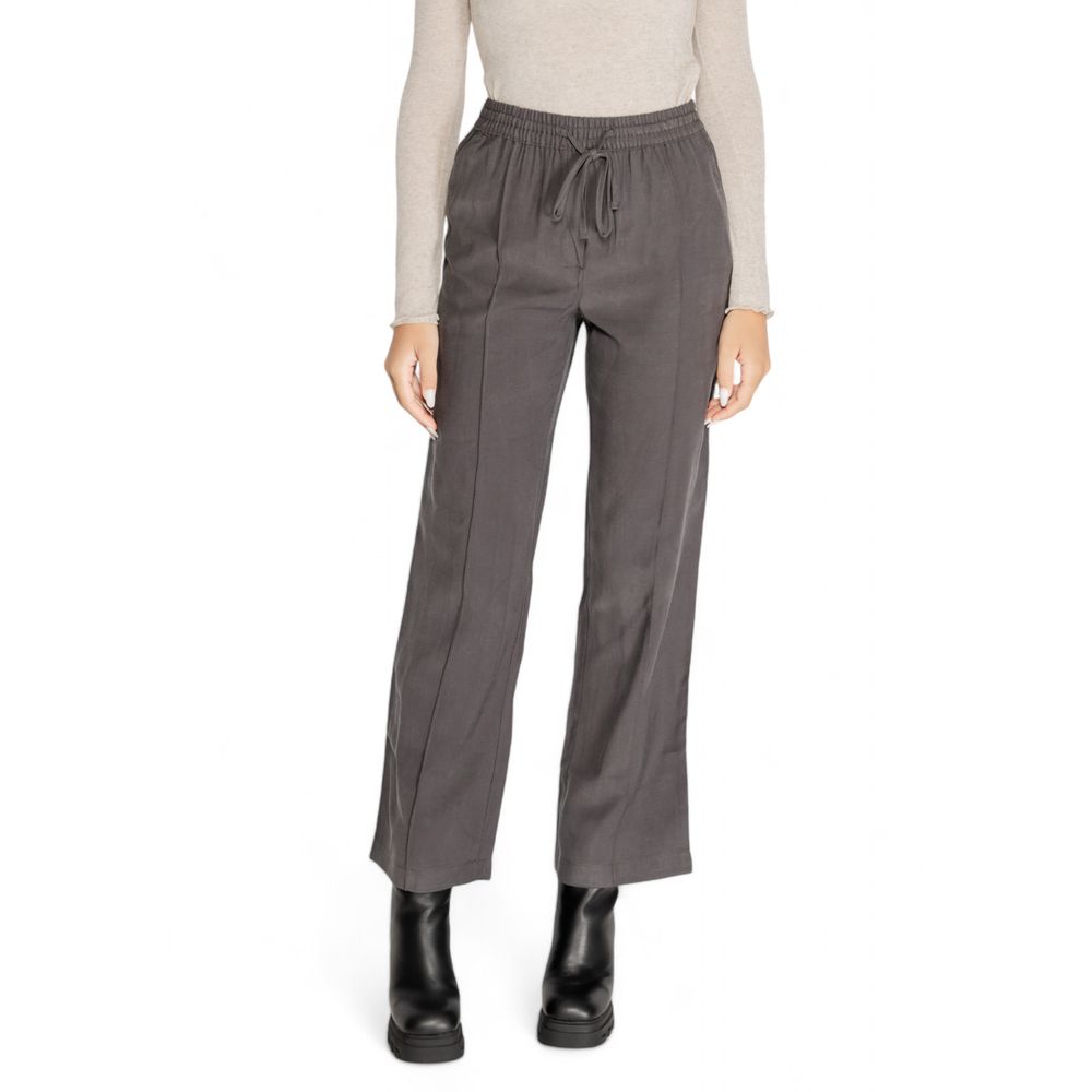 Jacqueline De Yong Gray Viscose Pant