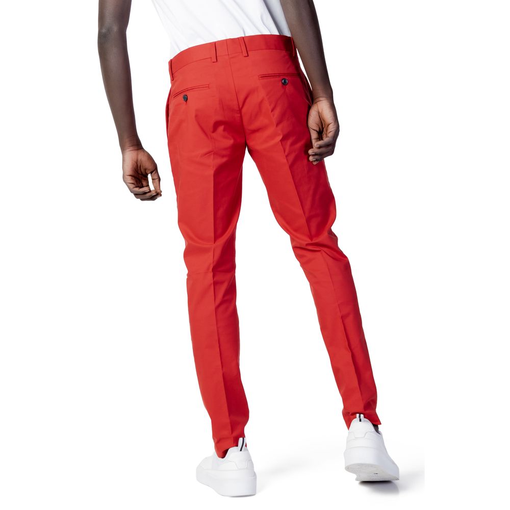 Pantaloni roșii din bumbac Antony Morato