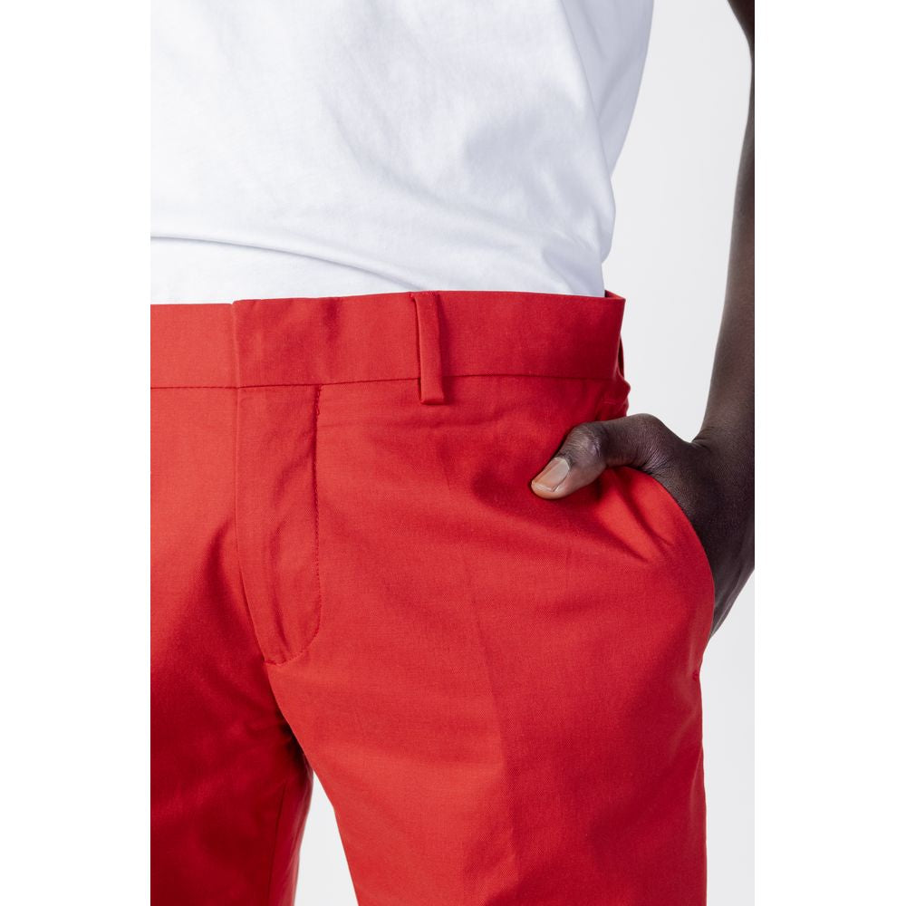 Pantaloni roșii din bumbac Antony Morato