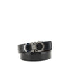 Ferragamo Black Calf Leather Bos Taurus Regular Belt
