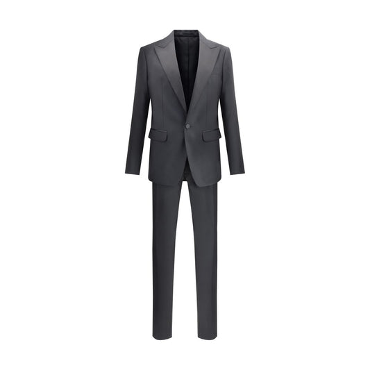 Dsquared² Black Fleece Wool Two-Piece Suit