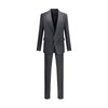 Dsquared² Black Fleece Wool Two-Piece Suit