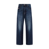 Diesel Blue Cotton Relaxed Fit Jeans