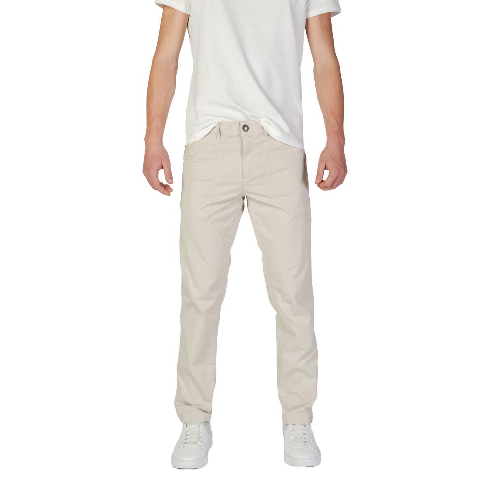 Pantaloni bej din bumbac Refrigiwear