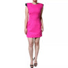 Rochie mini Dolce & Gabbana roz, fără mâneci, mulată, cu model A