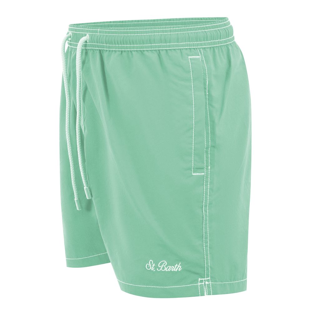 MC2 Saint Barth Green Polyester Men's Swimwear Boxer