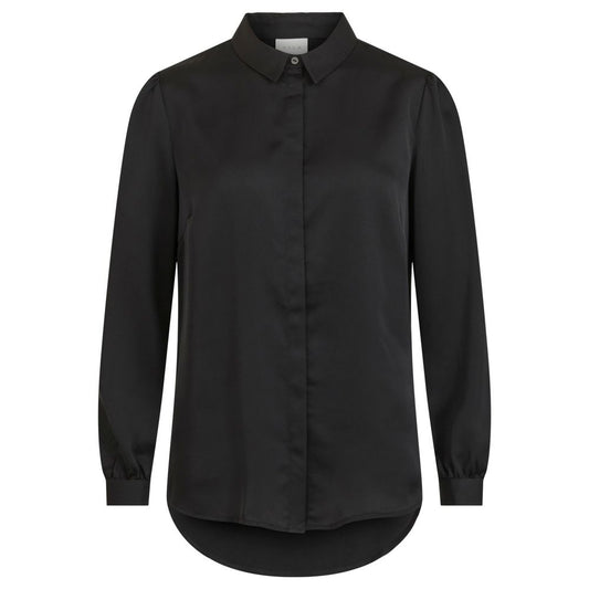 Vila Clothes Black Polyester Blouse