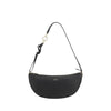 Ferragamo Black Calf Leather Bos Taurus Shoulder Bag