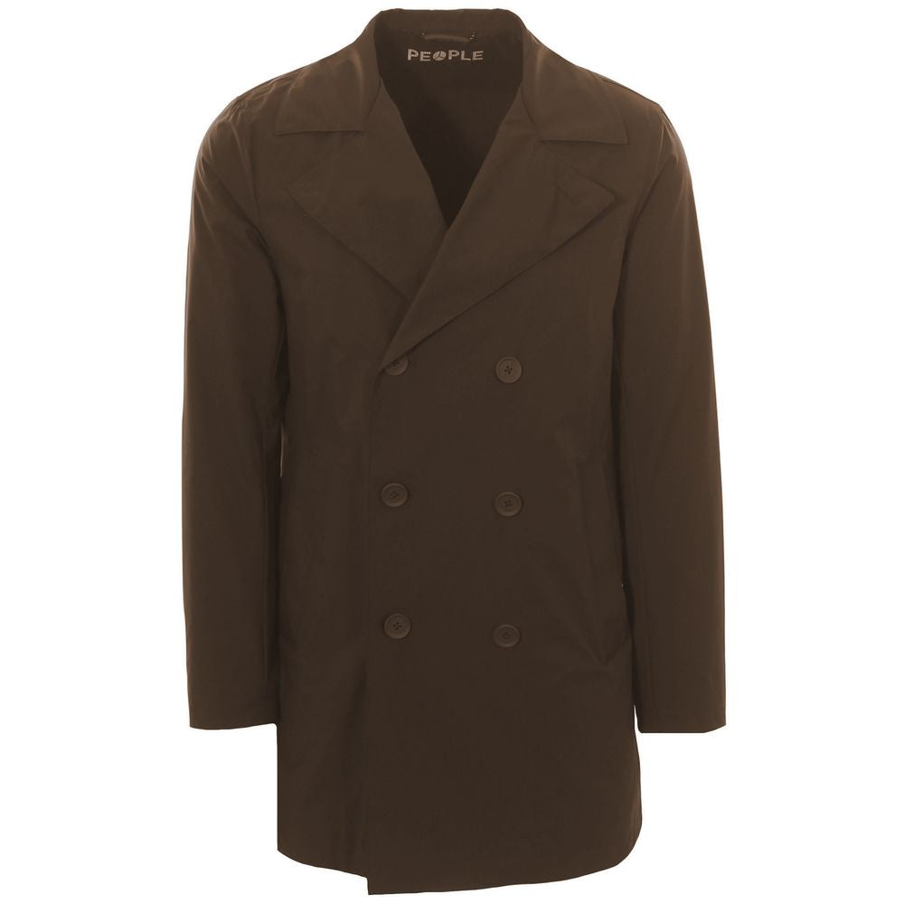 People Of Shibuya Brown Recycled Polyester Men Jacket