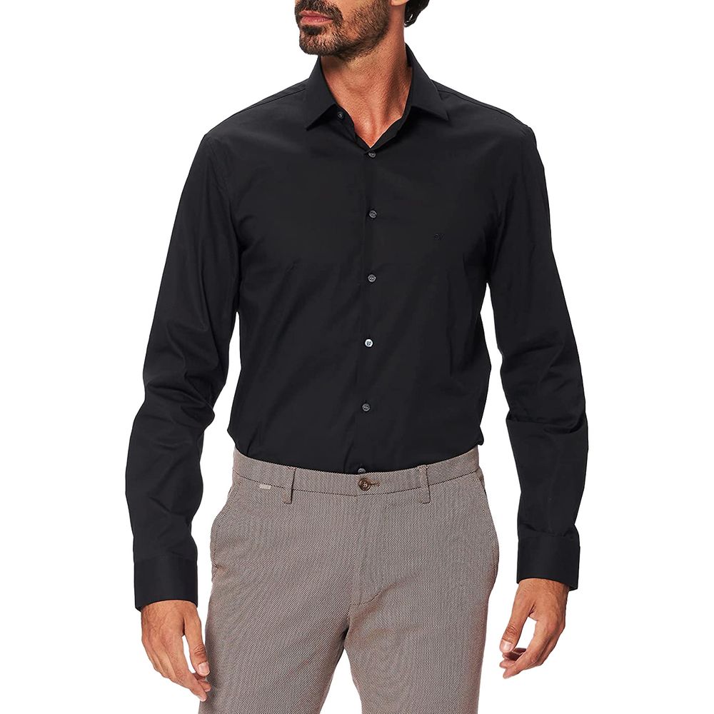 Cămașă neagră din bumbac Calvin Klein