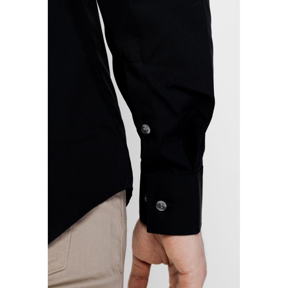 Cămașă neagră din bumbac Calvin Klein