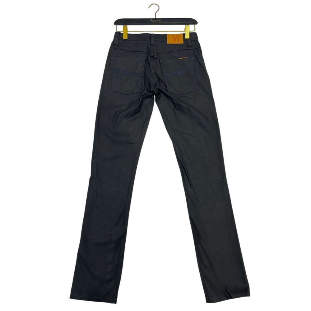 Blugi negri din bumbac pentru bărbați Nudie Jeans