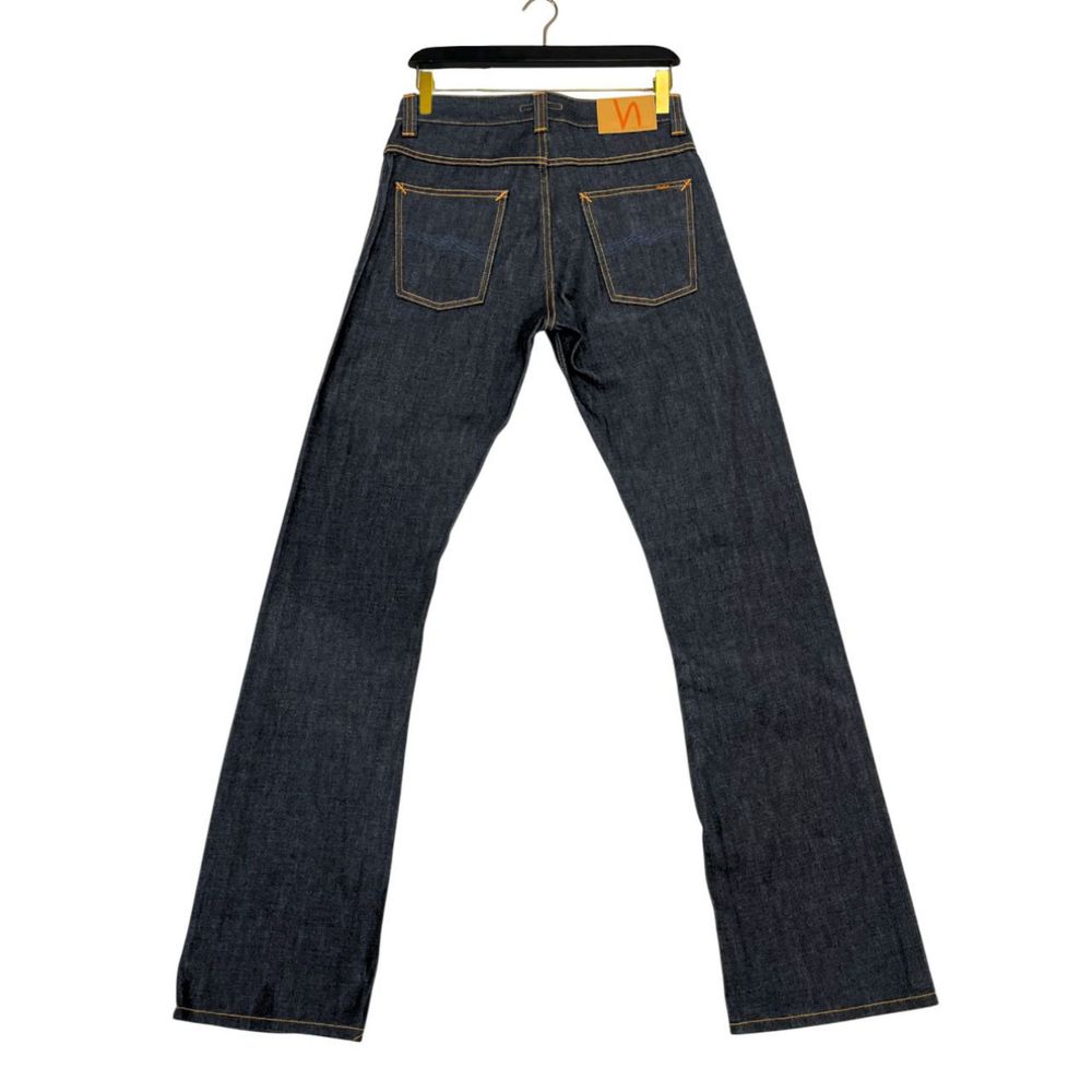 Blugi albaștri din bumbac pentru bărbați Nudie Jeans
