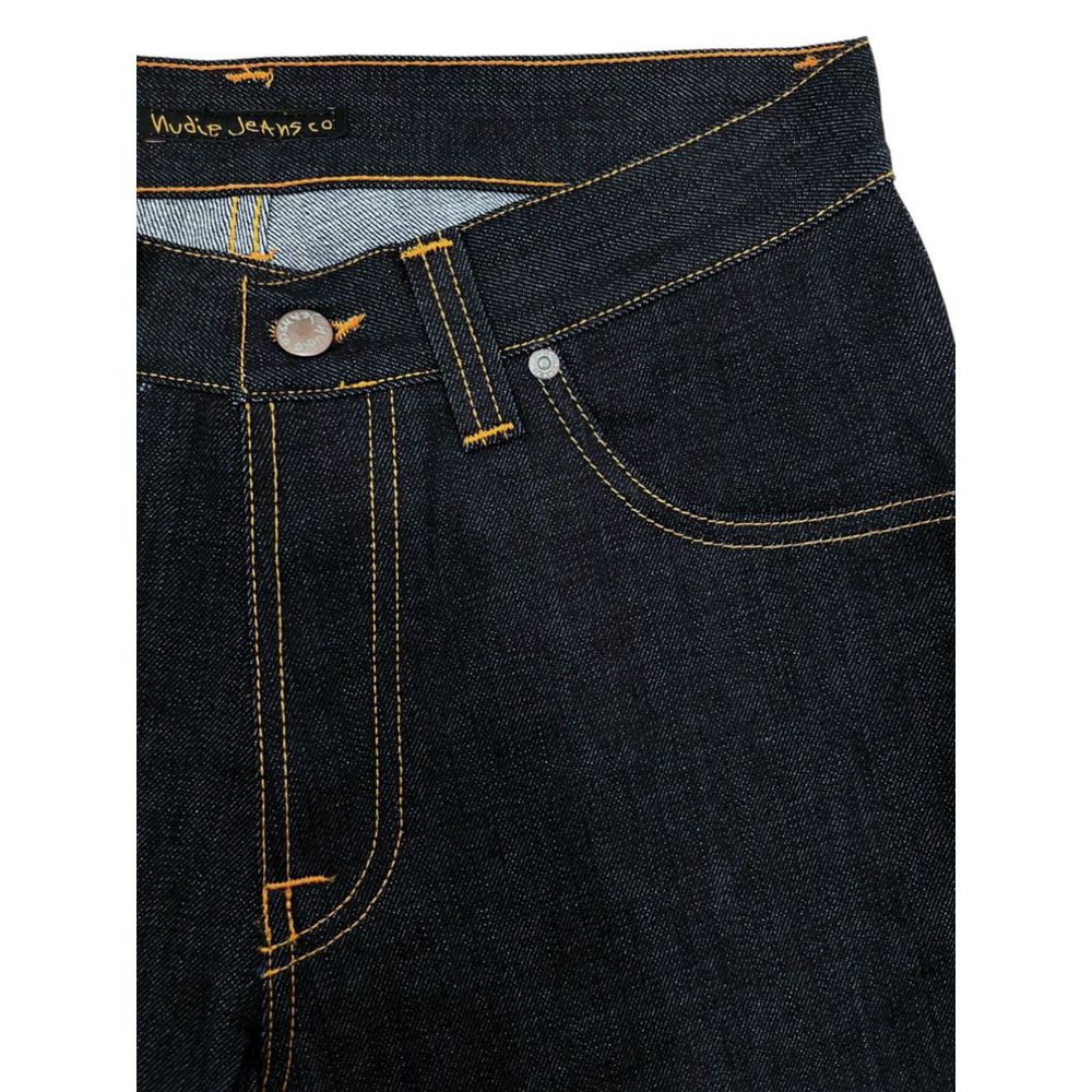 Blugi albaștri din bumbac pentru bărbați Nudie Jeans