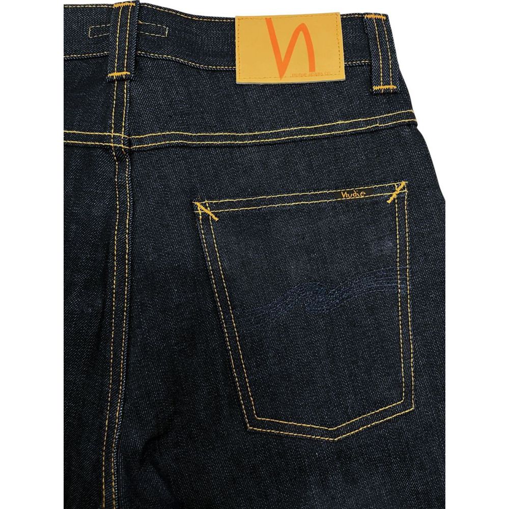 Blugi albaștri din bumbac pentru bărbați Nudie Jeans