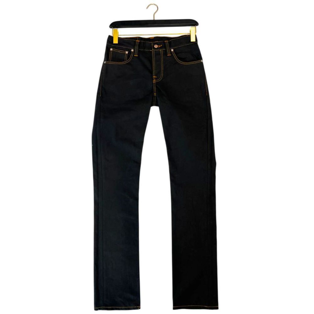 Blugi bărbătești Nudie Jeans din bumbac negru
