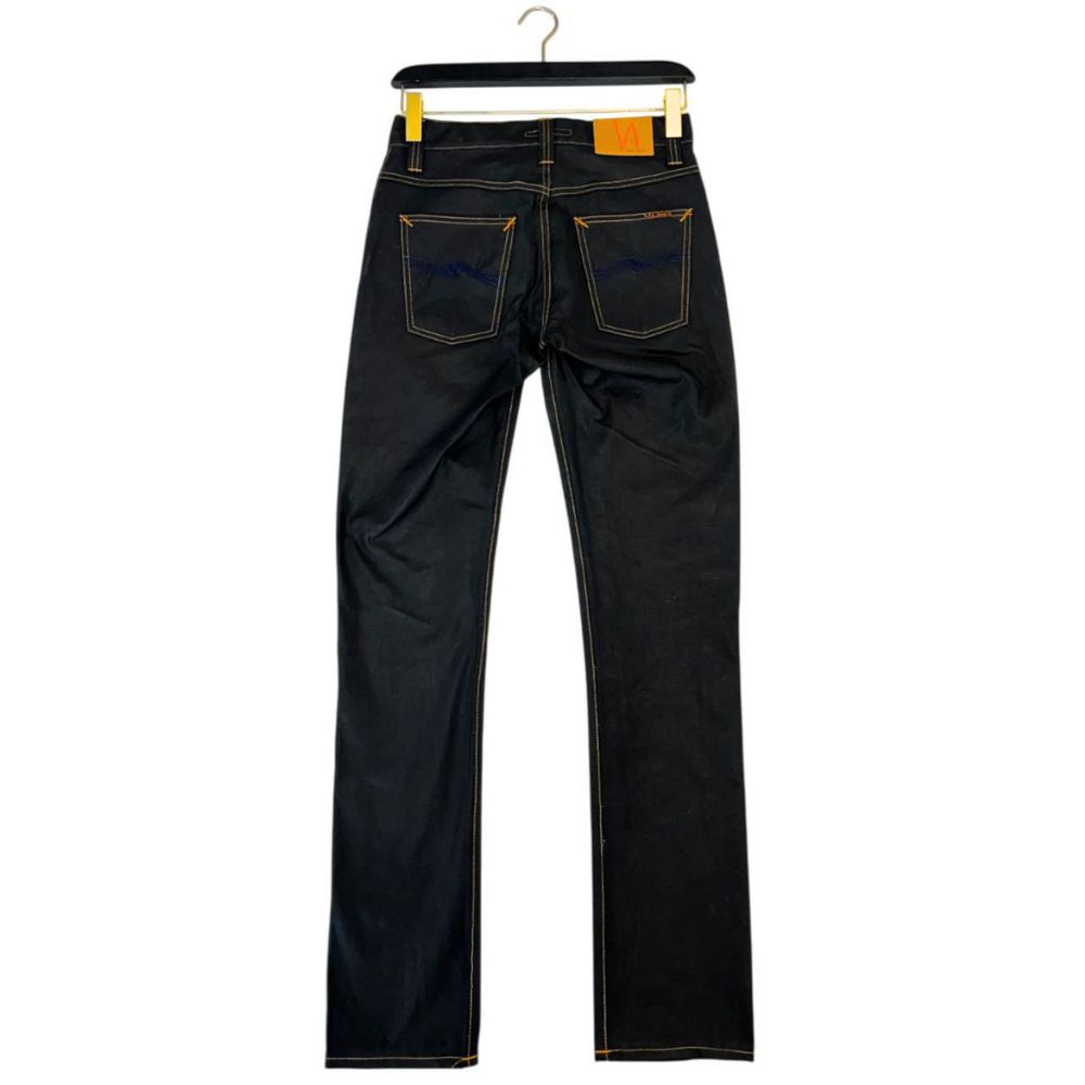 Blugi bărbătești Nudie Jeans din bumbac negru