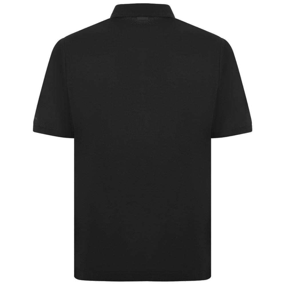 Tricou polo negru din bumbac People Of Shibuya