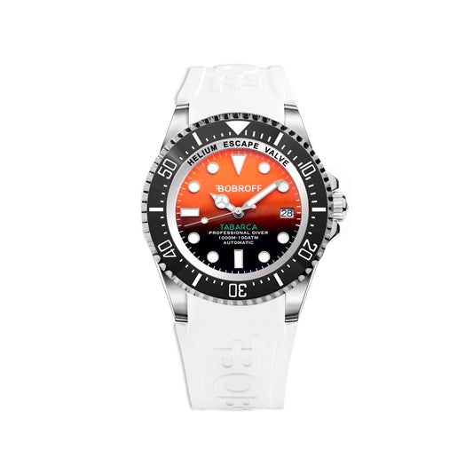 Bobroff White Rubber Sport Watch