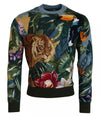 Pulover Dolce & Gabbana cu logo din lână și mătase Jungle