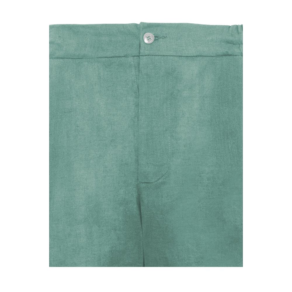 Pantaloni scurți Alpha Studio Green Linen