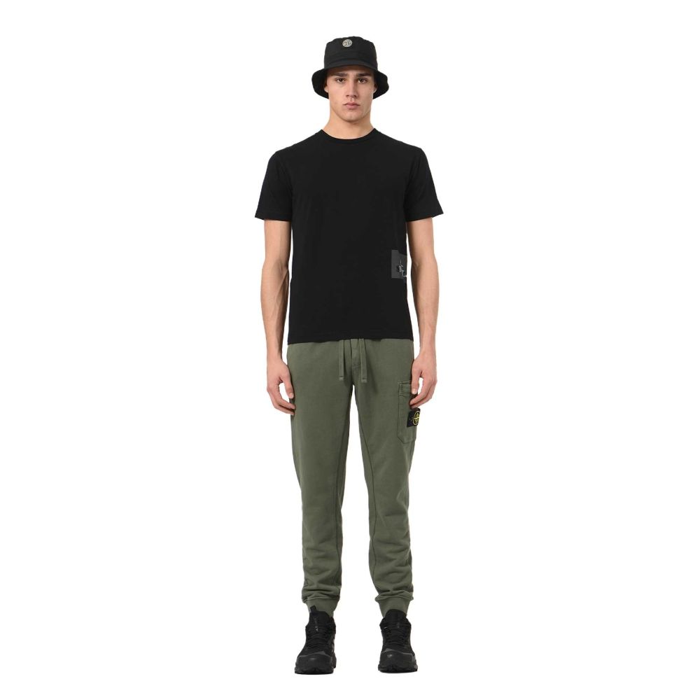 Pantaloni Stone Island bej din bumbac pentru bărbați